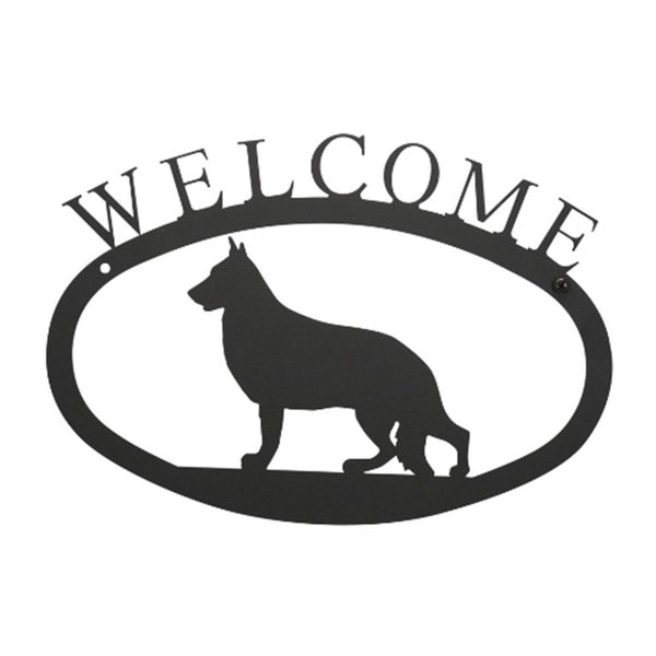 Village Wrought Iron Welcome Sign-Plaque - German Shepherd - Dog WEL-245-S